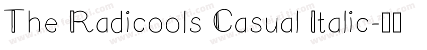 The Radicools Casual Italic字体转换
